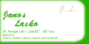 janos lasko business card